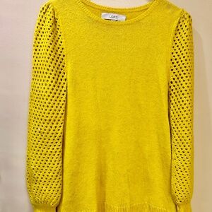 LOFT, Lightweight Yellow Sweater